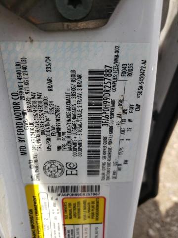 Photo 10 from auction – 2013 FORD FUSION SE with VIN 3FA6P0H99DR257887