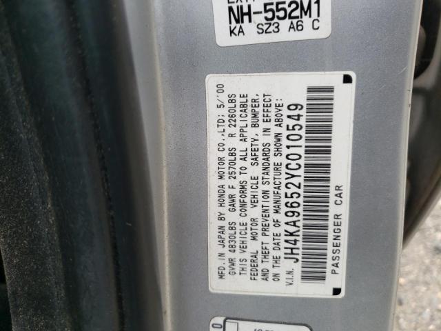 Photo 10 from auction – 2000 ACURA 3.5RL with VIN JH4KA9652YC010549
