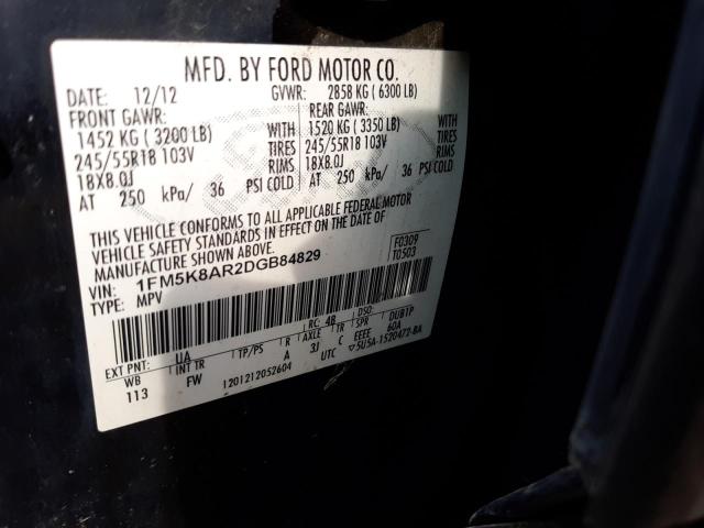 Фото 10 с аукциона – 2013 FORD EXPLORER P с VIN 1FM5K8AR2DGB84829