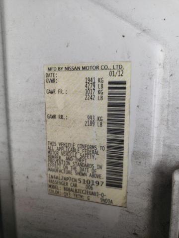Photo 10 from auction – 2012 NISSAN ALTIMA BAS with VIN 1N4AL2AP7CN510197
