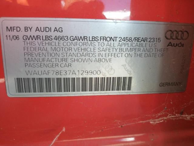 Photo 10 from auction – 2007 AUDI A4 2 with VIN WAUAF78E37A129900