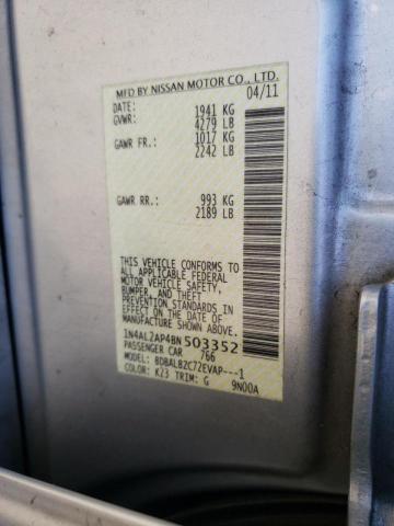 Photo 10 from auction – 2011 NISSAN ALTIMA BAS with VIN 1N4AL2AP4BN503352