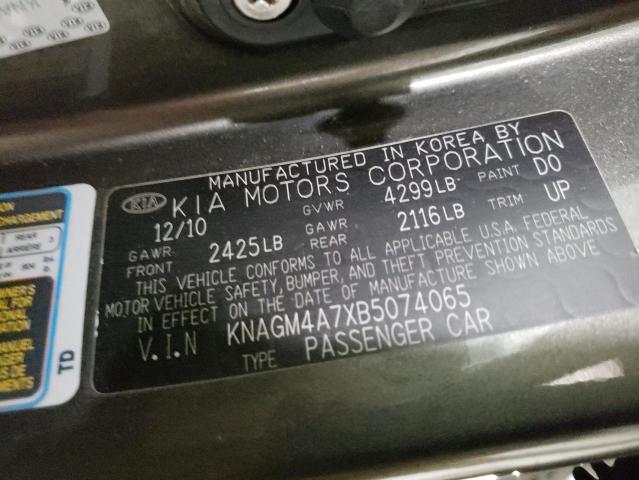 Photo 10 from auction – 2011 KIA OPTIMA LX with VIN KNAGM4A7XB5074065