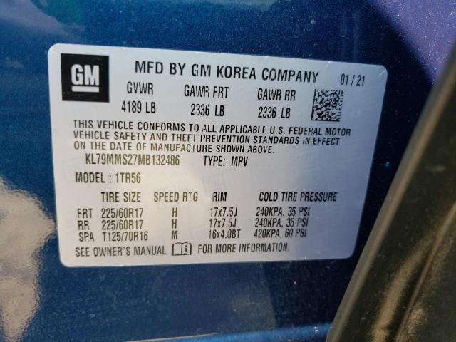 Photo 10 from auction – 2021 CHEVROLET TRAILBLAZE with VIN KL79MMS27MB132486