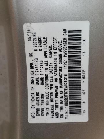 Photo 10 from auction – 2014 HONDA ACCORD EXL with VIN 1HGCR3F87EA036319