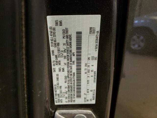 Photo 10 from auction – 2017 FORD ESCAPE SE with VIN 1FMCU9GD3HUA17566
