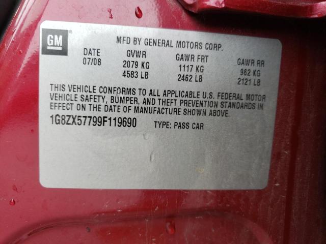 Photo 10 from auction – 2009 SATURN AURA XR with VIN 1G8ZX57799F119690