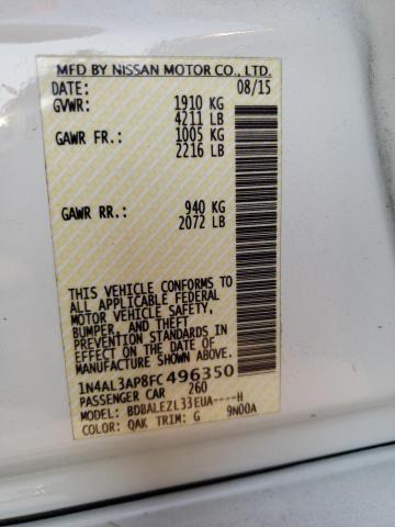 Photo 10 from auction – 2015 NISSAN ALTIMA 2.5 with VIN 1N4AL3AP8FC496350