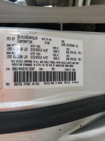 Photo 10 from auction – 2001 DODGE GRAND CARA with VIN 2B8GP44G91R112307