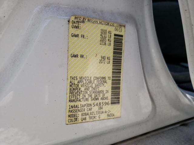 Photo 10 from auction – 2013 NISSAN ALTIMA 2.5 with VIN 1N4AL3AP3DN548596