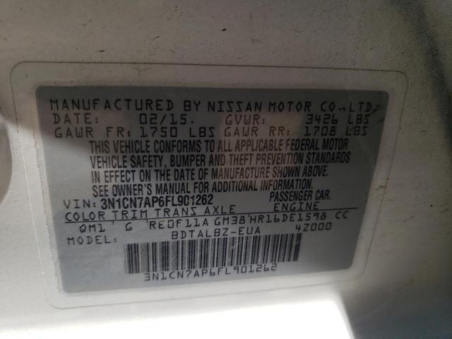 Photo 10 from auction – 2015 NISSAN VERSA S with VIN 3N1CN7AP6FL901262