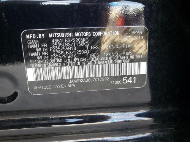 Photo 10 from auction – 2020 MITSUBISHI OUTLANDER with VIN JA4AD3A38LZ012992