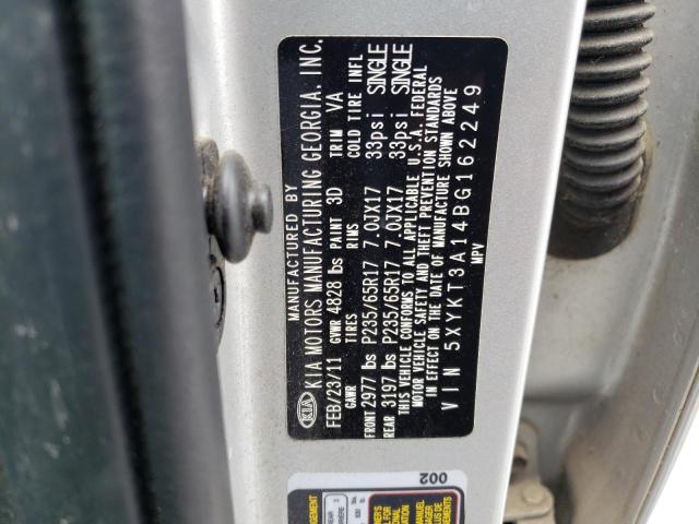 Photo 10 from auction – 2011 KIA SORENTO BA with VIN 5XYKT3A14BG162249