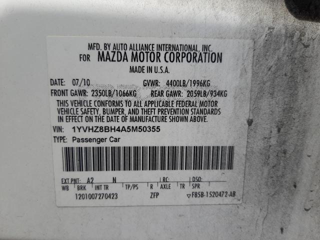 Photo 10 from auction – 2010 MAZDA 6 I with VIN 1YVHZ8BH4A5M50355