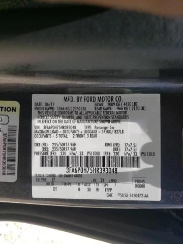 Photo 10 from auction – 2017 FORD FUSION SE with VIN 3FA6P0H75HR393048