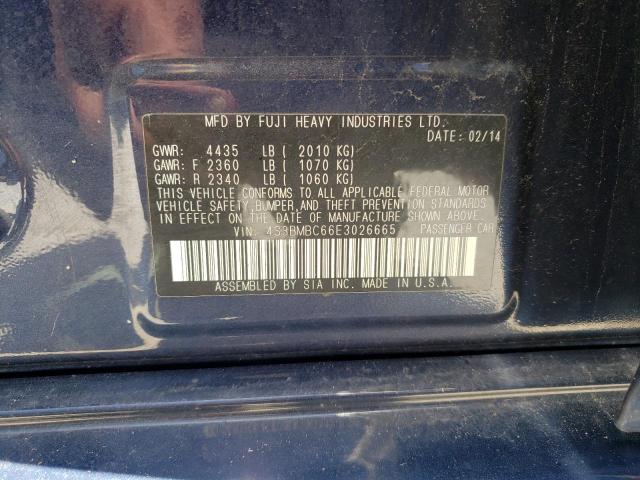 Photo 10 from auction – 2014 SUBARU LEGACY 2.5 with VIN 4S3BMBC66E3026665