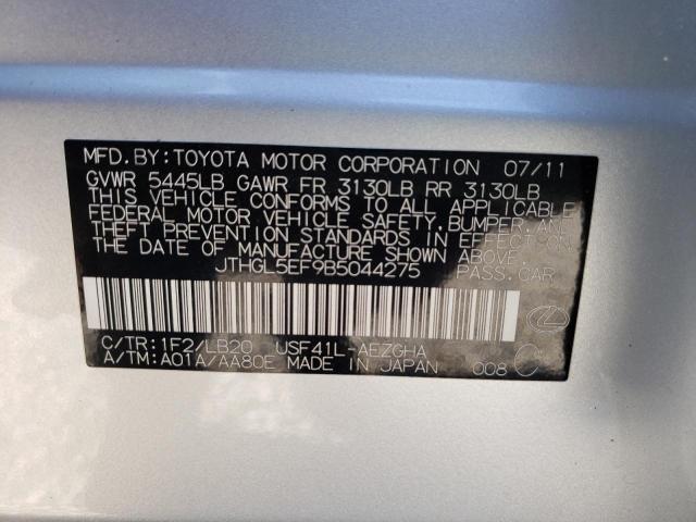Photo 10 from auction – 2011 LEXUS LS 460L with VIN JTHGL5EF9B5044275