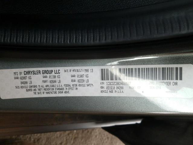 Photo 10 from auction – 2013 DODGE AVENGER SX with VIN 1C3CDZCB8DN680567