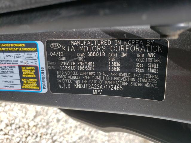 Photo 10 from auction – 2010 KIA SOUL + with VIN KNDJT2A22A7172465