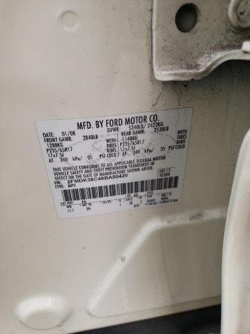Photo 10 from auction – 2008 FORD EDGE SEL with VIN 2FMDK38C48BA50420