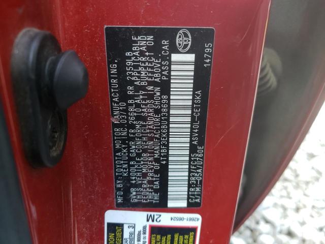 Photo 10 from auction – 2011 TOYOTA CAMRY BASE with VIN 4T1BF3EK6BU138698