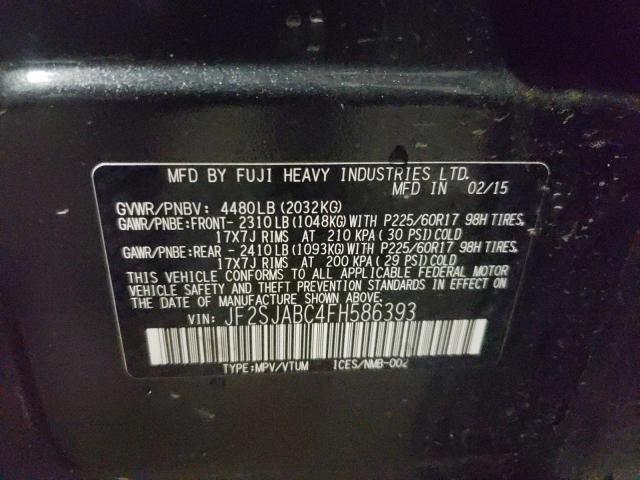 Photo 10 from auction – 2015 SUBARU FORESTER 2 with VIN JF2SJABC4FH586393