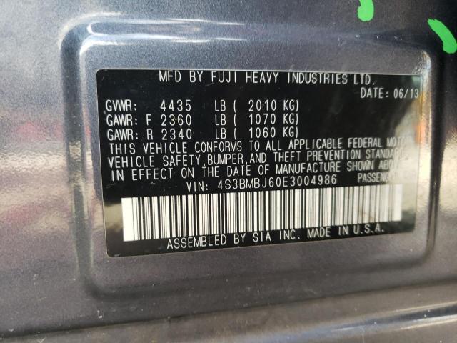 Photo 10 from auction – 2014 SUBARU LEGACY 2.5 with VIN 4S3BMBJ60E3004986