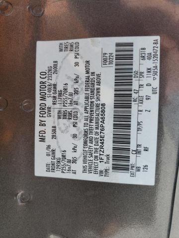 Photo 10 from auction – 2006 FORD RANGER SUP with VIN 1FTZR45E76PA65808