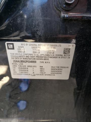 Photo 10 from auction – 2015 CHEVROLET EQUINOX LT with VIN 2GNALBEK2F6348858