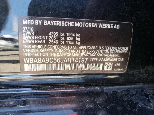 Photo 10 from auction – 2018 BMW 320 I with VIN WBA8A9C56JAH14187