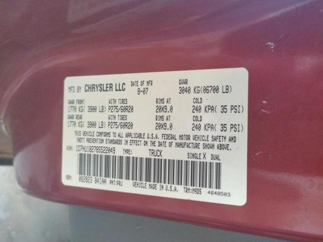 Photo 10 from auction – 2008 DODGE RAM 1500 S with VIN 1D7HU18278S522049
