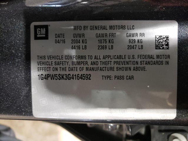 Photo 10 from auction – 2016 BUICK VERANO SPO with VIN 1G4PW5SK3G4164592
