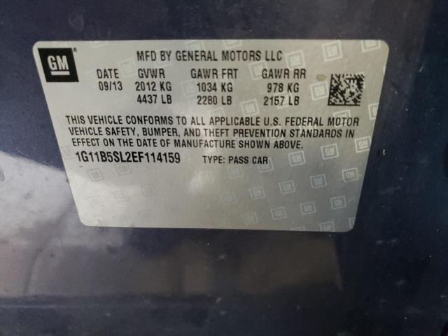 Photo 10 from auction – 2014 CHEVROLET MALIBU LS with VIN 1G11B5SL2EF114159