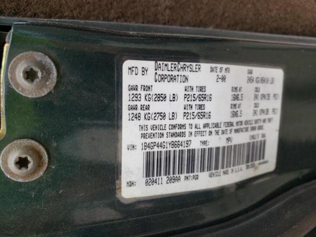 Photo 10 from auction – 2000 DODGE GRAND CARA with VIN 1B4GP44G1YB664197