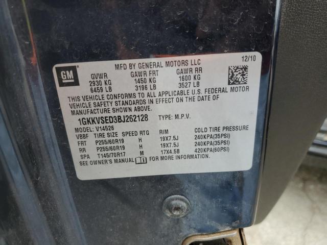 Photo 10 from auction – 2011 GMC ACADIA SLT with VIN 1GKKVSED3BJ262128