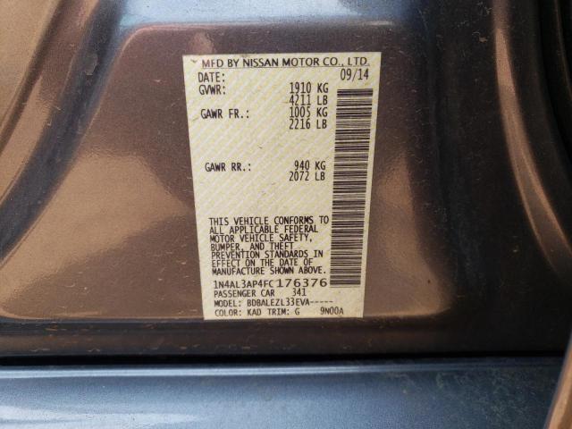 Photo 10 from auction – 2015 NISSAN ALTIMA 2.5 with VIN 1N4AL3AP4FC176376