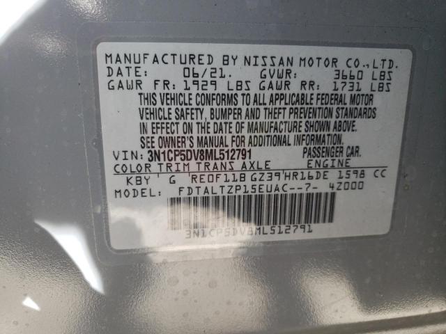 Photo 10 from auction – 2021 NISSAN KICKS SR with VIN 3N1CP5DV8ML512791