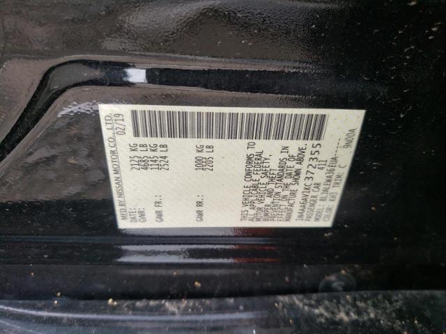 Photo 10 from auction – 2019 NISSAN MAXIMA S with VIN 1N4AA6AV1KC372355