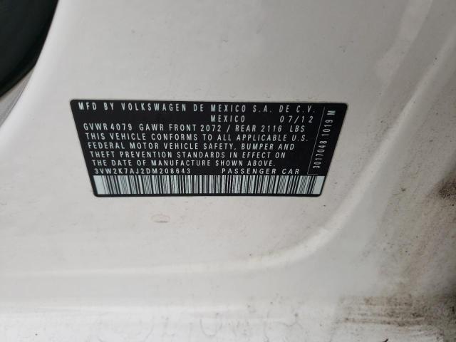 Photo 10 from auction – 2013 VOLKSWAGEN JETTA BASE with VIN 3VW2K7AJ2DM208643