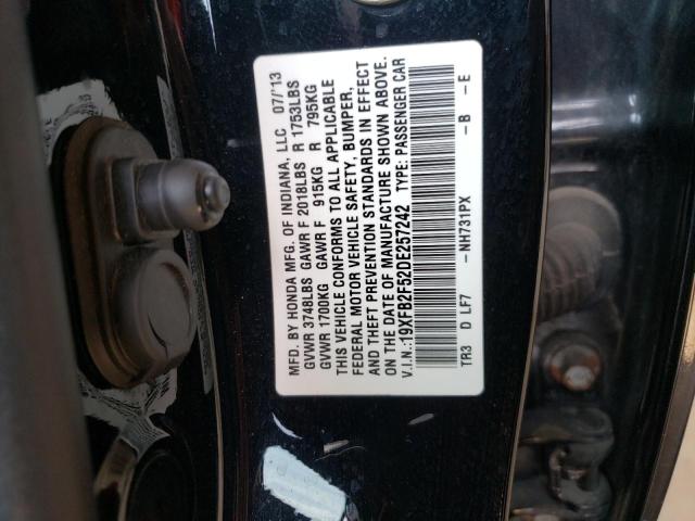 Photo 10 from auction – 2013 HONDA CIVIC LX with VIN 19XFB2F52DE257242