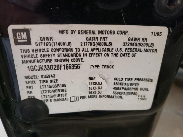 Photo 10 from auction – 2006 CHEVROLET SILVERADO with VIN 1GCJK33G26F166356