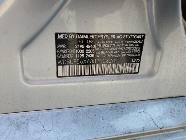 Photo 10 from auction – 2008 MERCEDES-BENZ E 350 with VIN WDBUF56X68B222820