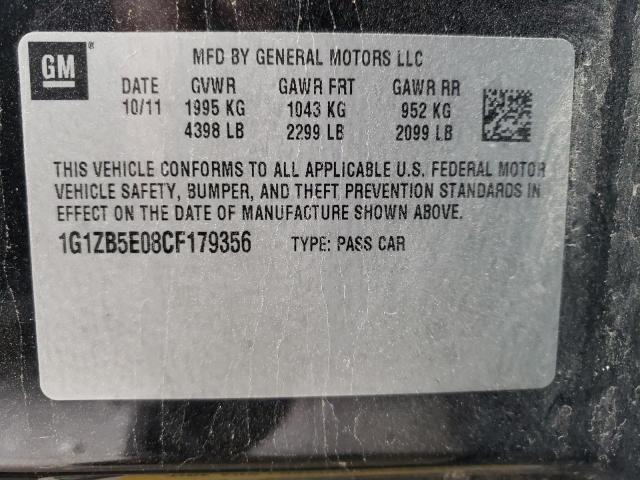 Photo 10 from auction – 2012 CHEVROLET MALIBU LS with VIN 1G1ZB5E08CF179356