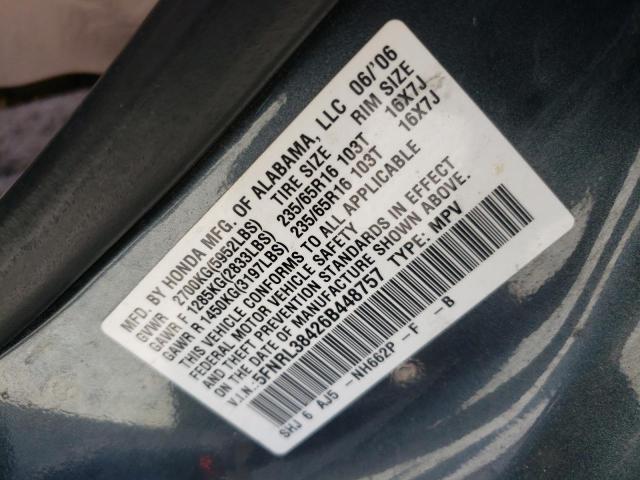 Photo 10 from auction – 2006 HONDA ODYSSEY EX with VIN 5FNRL38426B448757