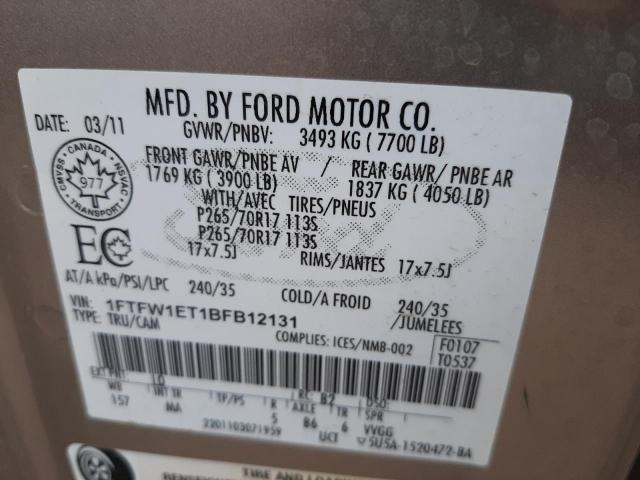 Photo 10 from auction – 2011 FORD F150 SUPER with VIN 1FTFW1ET1BFB12131
