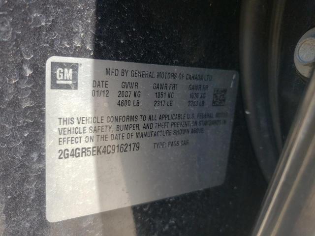 Photo 10 from auction – 2012 BUICK REGAL with VIN 2G4GR5EK4C9162179