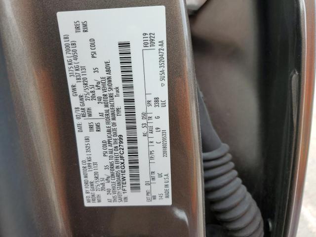 Photo 10 from auction – 2018 FORD F150 SUPER with VIN 1FTEW1EGXJFC27999