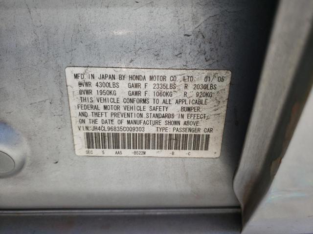 Photo 10 from auction – 2005 ACURA TSX with VIN JH4CL96835C009303