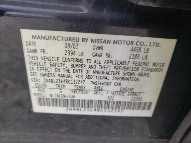 Photo 10 from auction – 2008 NISSAN ALTIMA 3.5 with VIN 1N4BL21E48C132247