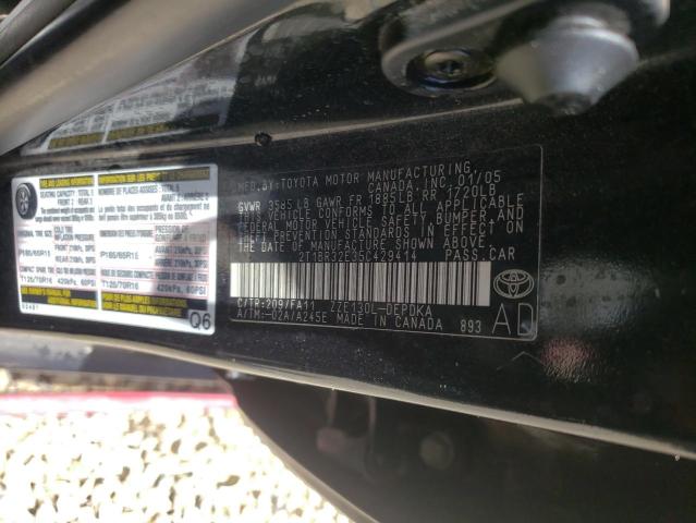 Photo 10 from auction – 2005 TOYOTA COROLLA CE with VIN 2T1BR32E35C429414
